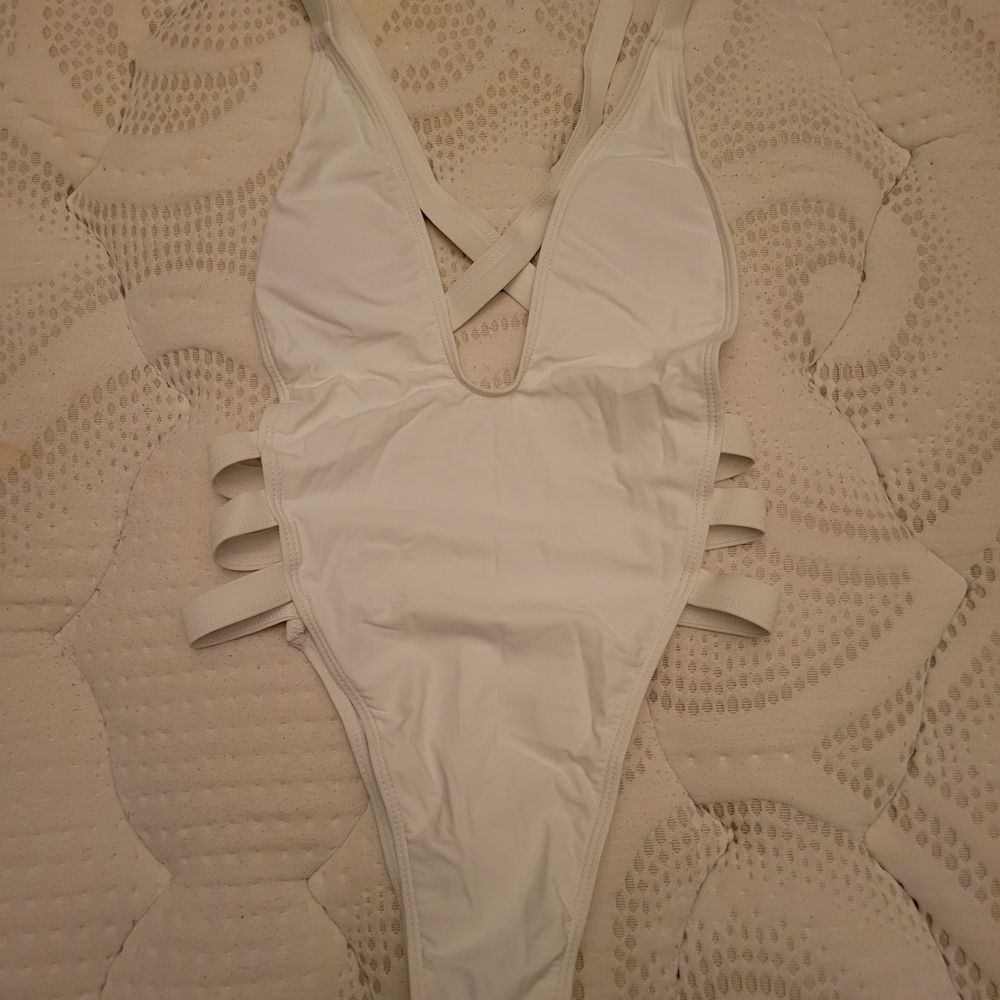 Matte Collection White Women's One Piece Swimsuit